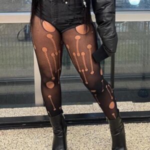 Black See Through Lace Leggings