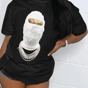 Masked Face Printed T-Shirt