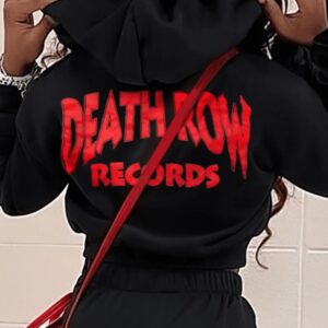 Black & Red Printed Hoodie